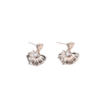 Elegant Alloy Heart Crystal Pearl Ginkgo Leaf Dangle Studs Light Luxury Sweet Chic Fashion Earrings view 5