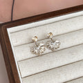 Elegant Alloy Heart Crystal Pearl Ginkgo Leaf Dangle Studs Light Luxury Sweet Chic Fashion Earrings view 4