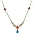 New Chinese Style Drip Oil Resin Round Pendant Necklace, Vintage Ethnic Geometric Jewelry For Women view 5