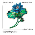 Alloy Enamel Pearl Lotus Brooch For Coats And Suits view 4