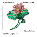 Alloy Enamel Pearl Lotus Brooch For Coats And Suits view 5