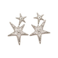 Copper Zircon Star Pendant Earrings Minimalist Light Luxury Fashion Stud Earrings view 5