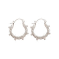 Elegant Hollow Round Faux Pearl Earrings Minimalist Geometric Luxury Style view 5
