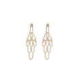 Copper Rhinestone Hollow Round Tassel Drop Earrings, European Minimalist Geometric Style view 5