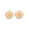 Elegant French Flower Faux Pearl Rhinestone Earrings Necklace Brooch Jewelry Set For Women view 5