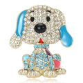 Rhinestone Dog Brooch Pin For Men And Women Coats view 2