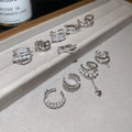 Korean Light Luxury Zircon Starburst Faux Pearl Clip-on Earrings, Geometric No-Piercing Ear Cuffs view 3