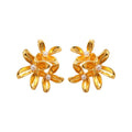 French Vintage Floral Faux Pearl Stud Earrings Elegant Light Luxury OL Style view 5
