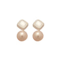 Vintage Flower Zircon Faux Pearl Stud Earrings Elegant Light Luxury Fashion Jewelry For Women view 5