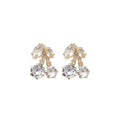Light Luxury Copper Zircon Cherry Pendant Drop Earrings Elegant Minimalist Fruit Stud Earrings view 5
