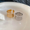 European American Smooth Metal Statement Ring For Women view 2