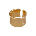European American Smooth Metal Statement Ring For Women view 5