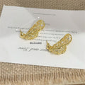 Alloy Teardrop Hollow Rhinestone Stud Earrings French Vintage Elegant Light Luxury Jewelry view 4