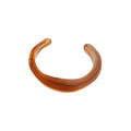 Modern Minimalist Irregular Open Oval Acrylic Bangle Light Luxury Everyday Bracelet view 5