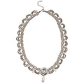 Vintage Chinese Style Teardrop Faux Pearl Lace Choker Necklace For Women view 5