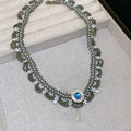Vintage Chinese Style Teardrop Faux Pearl Lace Choker Necklace For Women view 4