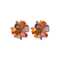 Artificial Crystal Flower Stud Earrings Sweet Minimalist Light Luxury Silver Needle Jewelry view 5