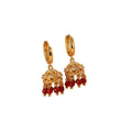 Vintage Chinese Style Copper Zircon Round Tassel Drop Earrings For Women view 5
