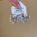 Light Luxury Geometric Faux Pearl Zircon Firework Stud Earrings For Women view 2