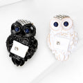 Metal Alloy Enamel Rhinestone Owl Brooch For Women's Clothing Accessories view 3