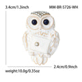 Metal Alloy Enamel Rhinestone Owl Brooch For Women's Clothing Accessories view 5
