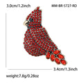 Alloy Rhinestone Enamel Red Bird Brooch For Simple Clothing Accessories view 5