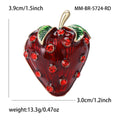 Alloy Enamel Rhinestone Strawberry Brooch Pin For Women's Blazer view 4