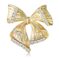 Alloy Rhinestone Bow Brooch Pin For Women's Apparel Decoration view 1