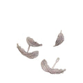 Gold Plated Copper Zircon Leaf Stud Earrings, Niche Geometric Light Luxury Design view 5