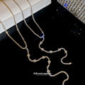 Old Money Style Copper Rhinestone Round Tassel Sweater Necklace for Women view 2