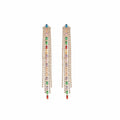 Copper Zircon Square Tassel Drop Earrings With Silver Pins Elegant Geometric Court Style view 5
