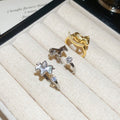 Light Luxury Copper Zircon Star Open Ring With Chinese Zodiac Horse Design view 2