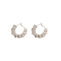 Light Luxury Copper Irregular Rhinestone Round Geometric Earrings For Women view 5