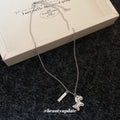 Korean Style Copper Zircon Horse Zodiac Sweater Necklace Light Luxury Minimalist Pendant view 4