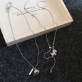 Korean Style Copper Zircon Horse Zodiac Sweater Necklace Light Luxury Minimalist Pendant view 2