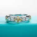 Two Tone Street Style Zircon Ring For Women, European American Wax Set Personality Jewelry view 2