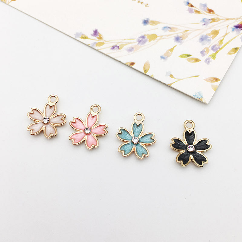 K Gold Tone Enamel Zinc Alloy Star Seahorse Leaf Charm Pendants for DIY Bracelet Necklace