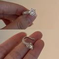 Korean Light Luxury Copper Zircon Round Geometric Clip-on Earrings For Women view 2