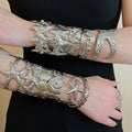 Western Style Iron Crumpled Starfish Open Cuff Bangle Fashion Light Luxury Bracelet view 3