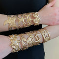 Western Style Iron Crumpled Starfish Open Cuff Bangle Fashion Light Luxury Bracelet view 1