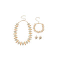 Vintage Style Alloy Rhinestone Diamond Heart Jewelry Set With Bracelet Necklace Earrings view 5