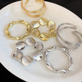 European American Style Twisted Smooth Alloy Open Bangle For Women Fashion Jewelry view 4