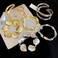 European American Style Twisted Smooth Alloy Open Bangle For Women Fashion Jewelry view 2
