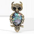 Alloy Rhinestone Owl Shell Fish Brooch For Suit Lapel Decoration view 3