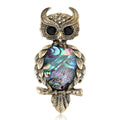 Alloy Rhinestone Owl Shell Fish Brooch For Suit Lapel Decoration view 1
