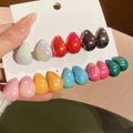Iridescent Acrylic Teardrop Stud Earrings Jewelry Set, Minimalist Modern Light Luxury Ear Accessories view 3