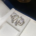 Light Luxury Copper Zircon Star Drop Earrings With Silver Pin Multilayer Niche Design view 2