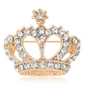 Alloy Rhinestone Crown Brooch Pin For Sweater Coat Accessories view 1
