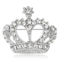 Alloy Rhinestone Crown Brooch Pin For Sweater Coat Accessories view 2