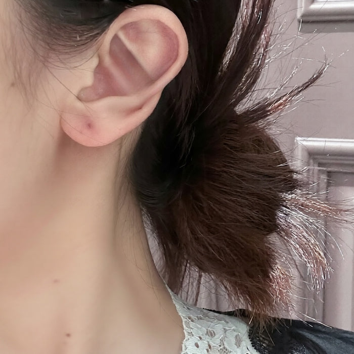 Light Luxury Copper Zircon Cross Clip-on Earrings Geometric No-Piercing Ear Cuff Jewelry